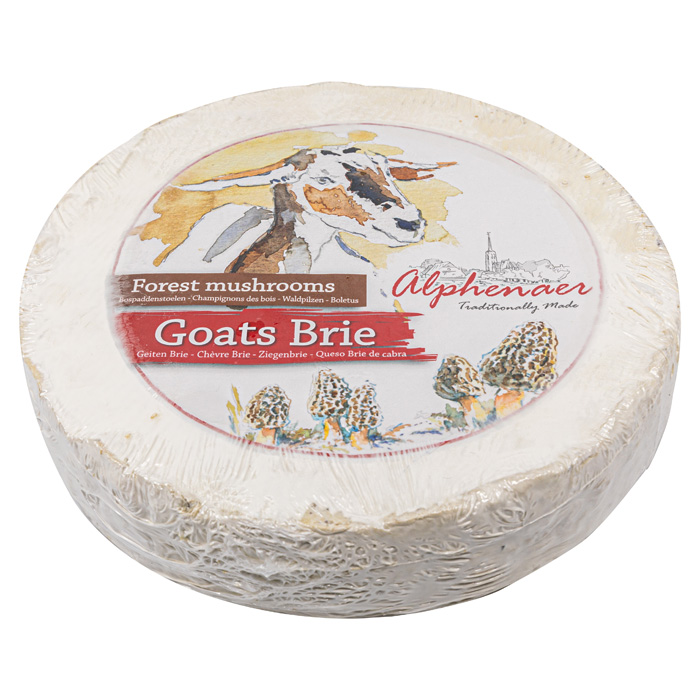 Alphenaer Goats’ Brie – Forest Mushrooms – 1,3 Kg